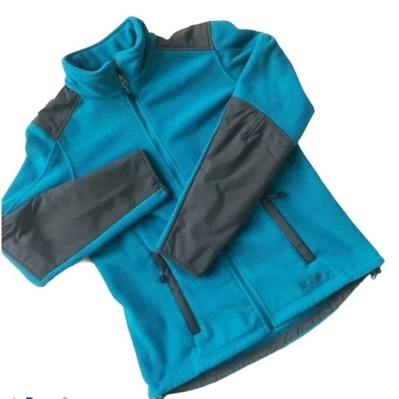 LL Bean fleece full zip jacket Small Cabincore outdoor ski camping - Picture 3 of 8
